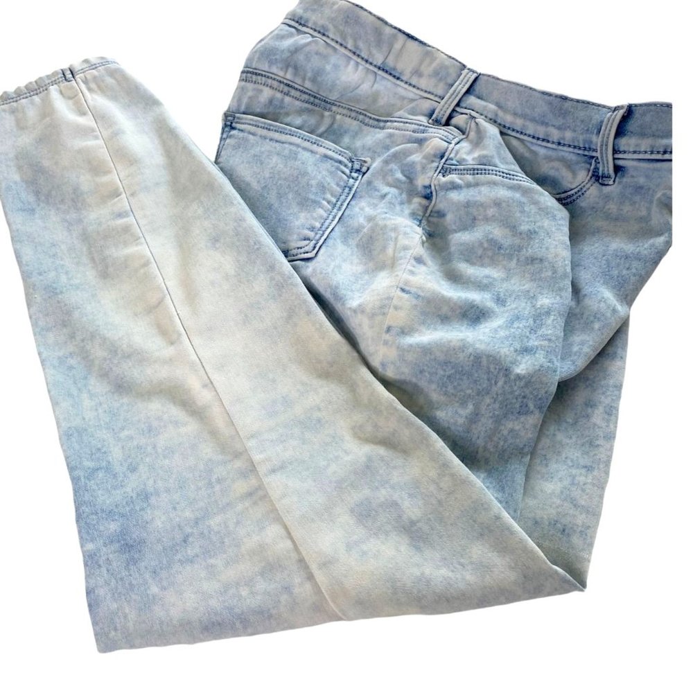 Old Navy Girls Acid Washed Jeggings Size 16 Blue Ballet Core Grunge Beachy Y2K